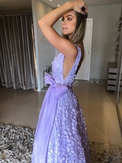 LOCAÇÃO Vestido Princesa Lavanda - loja online