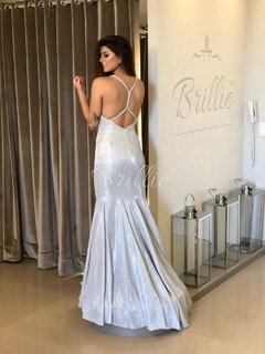 Vestido Branco/Prata Sereia