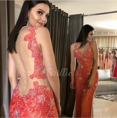 Vestido Coral de Renda Sereia - loja online