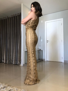 Imagem do LOCAÇÃO Vestido Bordado Dourado