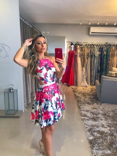 LOCAÇÃO Vestido Curto Estampado - loja online