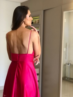 LOCAÇÃO Vestido Pink Detalhes Viés na internet