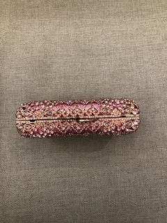 LOCAÇÃO Clutch Rosa em pedraria - comprar online