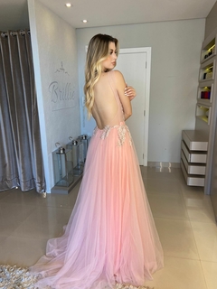 LOCAÇÃO Vestido Princesa Rosa na internet