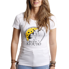 Camiseta Feminina Stouro Vaca Girassol - Branca . G