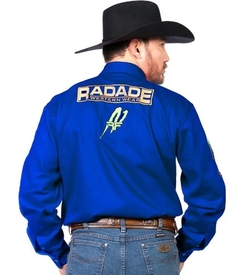 Camisa Bordada Country Masculina Radade Gold Team Azul - M - comprar online