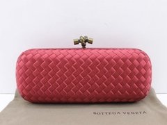 Bolsa de Festa Bottega Veneta Clutch Red 02 - Premium