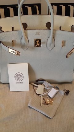 Bolsa HERMÈS Birkin 35cm - Branca - Linha Premium - comprar online