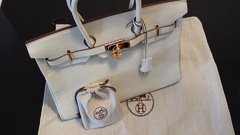 Bolsa HERMÈS Birkin 35cm - Branca - Linha Premium - Réplicas de Bolsas Grifes Famosas