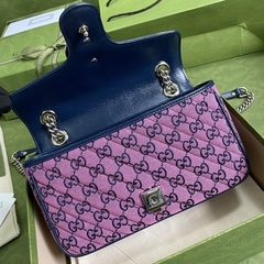 BOLSA DE OMBRO MARMONT MULTICOLOR ROSA E AZUL - Réplicas de Bolsas Grifes Famosas