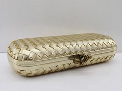 Bolsa Festa Bottega Veneta Clutch New Gold - Premium na internet