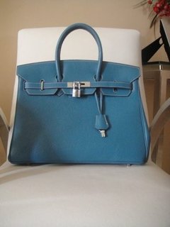 BOLSA HERMÈS BIRKIN 35 AZUL SILVER - PREMIUM - comprar online