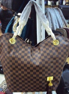 BOLSA DE GRIFE WHISPER DAMIER EBENE LINHA ITALIANA