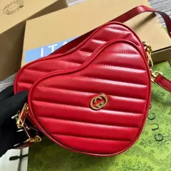 BOLSA TIRACOLO GUCCI INTERLOCKING G MINI HEART - Réplicas de Bolsas Grifes Famosas