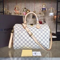 RÉPLICA DE BOLSA Baú Speedy Bandouliére Damier Azur 30 - PREMIUM na internet