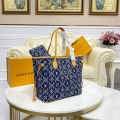 BOLSA NEVERFULL MM MAISON SINCE 1854 AZUL na internet