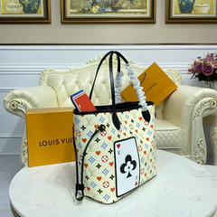 BOLSA NEVERFULL MM GAME ON BLANC CANVAS MONOGRAM - comprar online