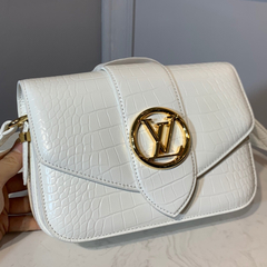 BOLSA LV PONT 9 COURO BRANCO - loja online