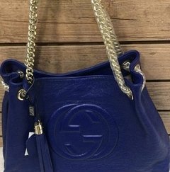 BOLSA GG BLUE COURO - ITALIANA PREMIUM