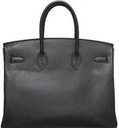 Bolsa Hermès Birkin 35 Black Silver Italiana na internet