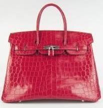 Bolsa Hermès Birkin 35 Crocodilo Red - Premium