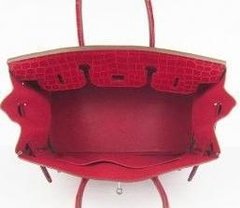 Bolsa Hermès Birkin 35 Crocodilo Red - Premium na internet