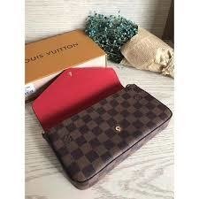 BOLSA CLUTCH POCHETTE FELICIE DAMIER EBENE - PREMIUM na internet