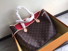 RÉPLICA DE BOLSA NEVERFULL MONOGRAM RED GM - PREMIUM