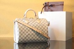 Bolsa Baú Speedy Bandouliére Damier Azur 35 - PREMIUM