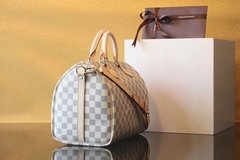 Bolsa Baú Speedy Bandouliére Damier Azur 30 - PREMIUM na internet