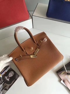 Bolsa HERMÉS Birkin 35cm em couro legítimo - Marrom - Linha Premium - loja online