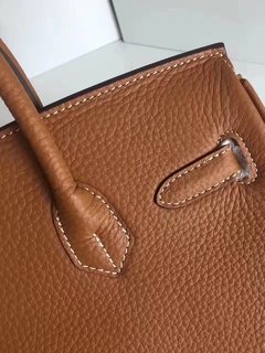 Bolsa HERMÉS Birkin 35cm em couro legítimo - Marrom - Linha Premium