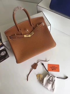 Bolsa HERMÉS Birkin 35cm em couro legítimo - Marrom - Linha Premium - comprar online