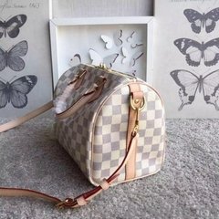 Bolsa Baú Speedy Bandouliére Damier Azur 35 - PREMIUM na internet