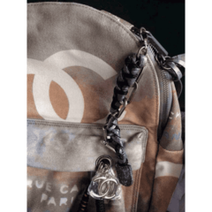 Réplica Mochila Graffiti Printed Canvas Grey - comprar online