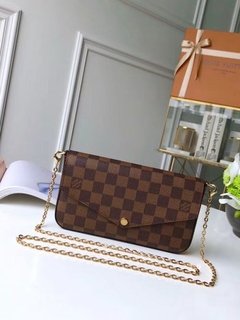 BOLSA CLUTCH POCHETTE FELICIE DAMIER EBENE - PREMIUM - comprar online