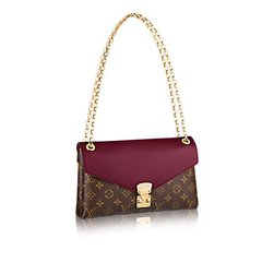 BOLSA PALLAS CHAIN AURORE CANVAS MONOGRAM VINHO