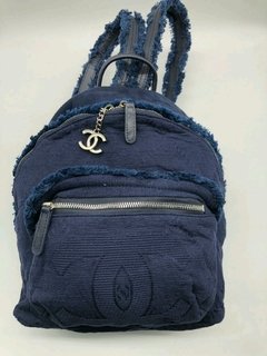 LANÇAMENTO MOCHILA CHAN£L TECIDO - AZUL MARINHO - LINHA ITALIANA