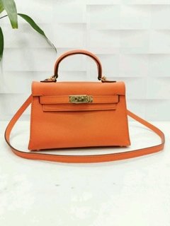 BOLSA H€RMES L4DY - LARANJA - LINHA ITALIANA PREMIUM