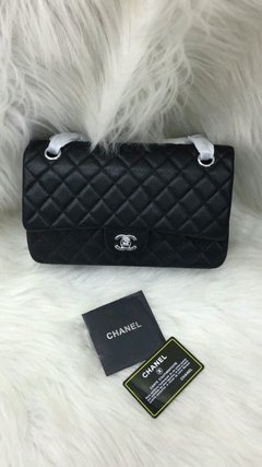 BOLSA CHAN£L BLACK - COURO CAVIAR - LINHA ITALIANA PREMIUM