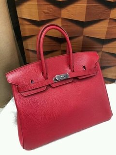 BOLSA H€RMES RED - 35cm - LINHA ITALIANA PREMIUM