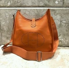 BOLSA H€RMES EV€LYNE LARANJA - LINHA ITALIANA PREMIUM