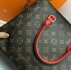 BOLSA LV TOT& FL0WER MONOGRAM C/VERMELHO - LINHA ITALIANA PREMIUM - loja online