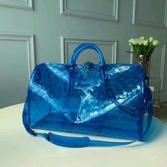 MALA DE MÃO LV AZUL - LINHA ITALIANA PREMIUM