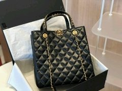 LANÇAMENTO BOLSA CHAN£L - BLACK COM FERRAGENS DOURADA - LINHA ITALIANA PREMIUM