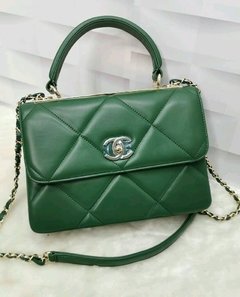 BOLSA CHAN£L VERDE - #03 - LINHA ITALIANA PREMIUM