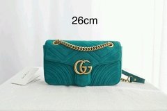 BOLSA GUCC1 MARMONT CAMURÇA GREEN - LINHA ITALIANA PREMIUM