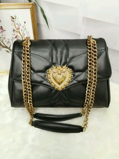 BOLSA DOLC€ GABBANA - BLACK COM FERRAGENS DOURADA - LINHA ITALIANA PREMIUM