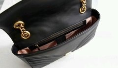 Imagem do BOLSA GUCC1 MARMONT BLACK EM COURO 26cm - LINHA ITALIANA PREMIUM