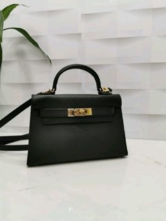 BOLSA MINI HERMES KELLY BLACK - LINHA ITALIANA PREMIUM